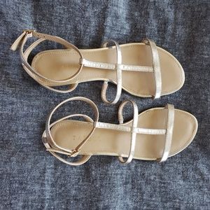 NWOT Talbots Champagne Sandals